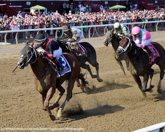 Whitmore Rides the Rail to Victory in Forego Stakes TwinSpires