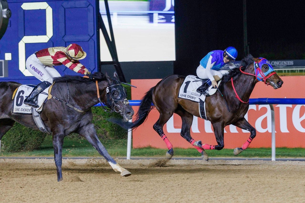 Admire Daytona winning the UAE Derby (G2) at Meydan in Dubai