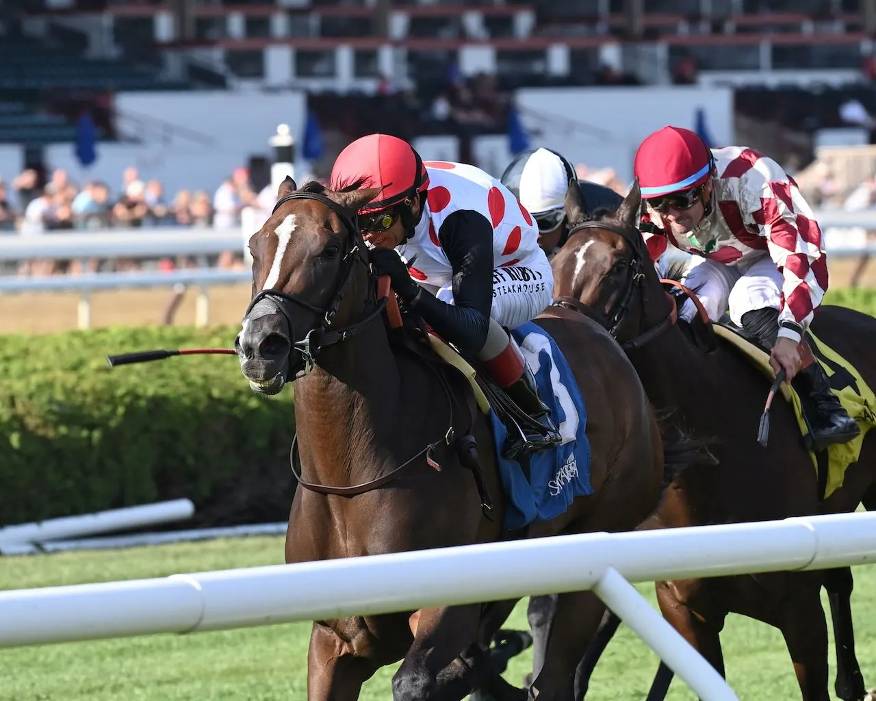 And One More Time wins the Ballston Spa at Saratoga.