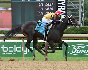 Booked breaking his maiden at Saratoga.