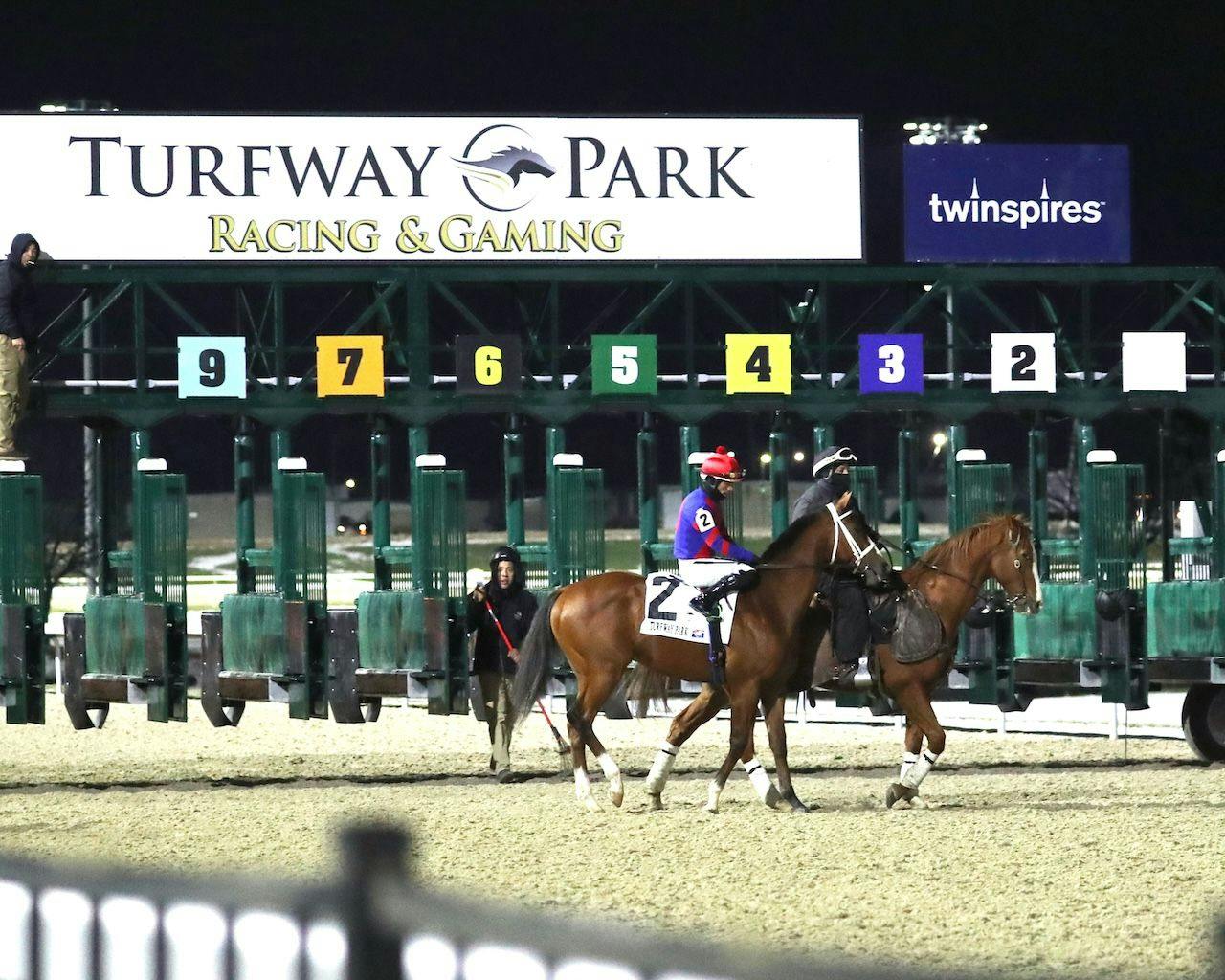 Baby max wins the Leonatus Stakes at Turfway Park. 