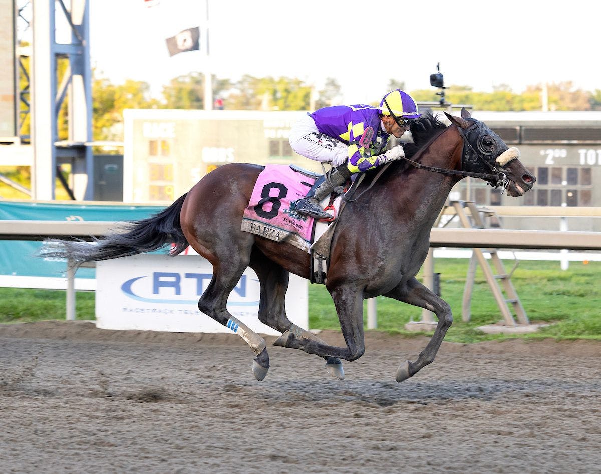 Baeza wins the Pennsylcania Derby at Parx Racing. 