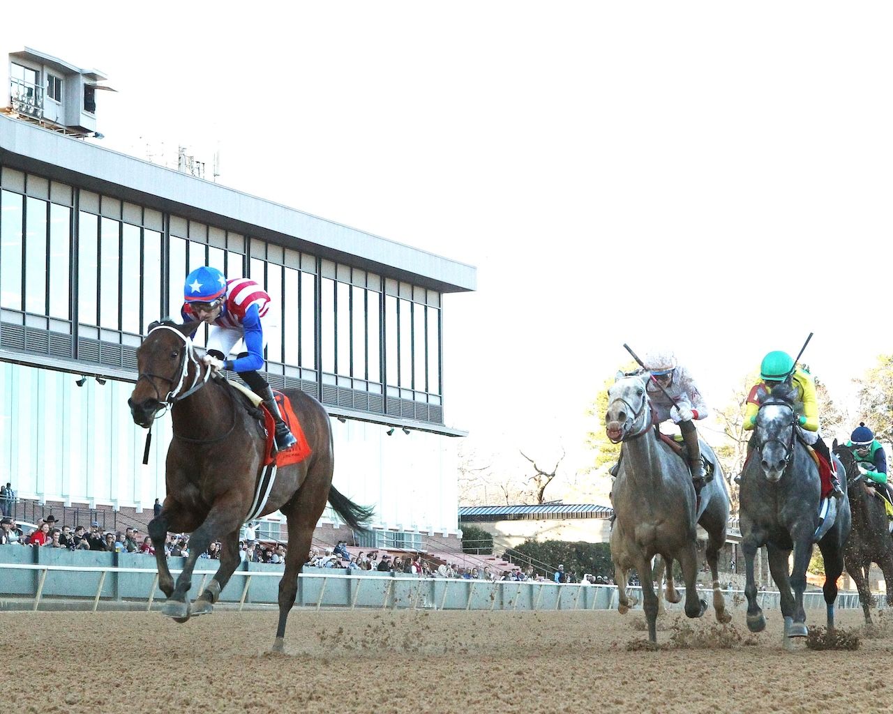 Benedetta wins the American Beauty Stakes at Oaklawn Park.