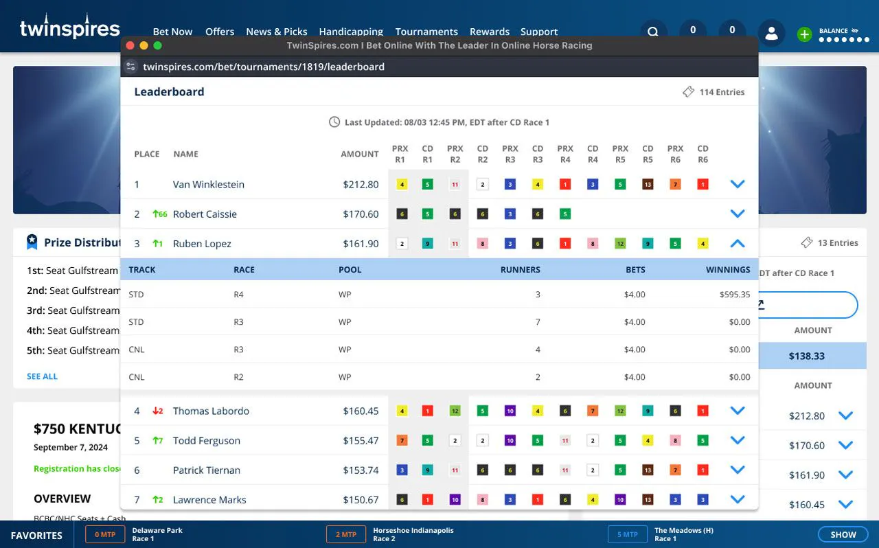 Bet and Set tournaments 2026