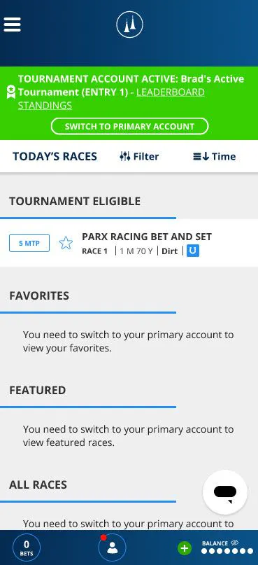 Bet and Set tournaments 2026 mobile