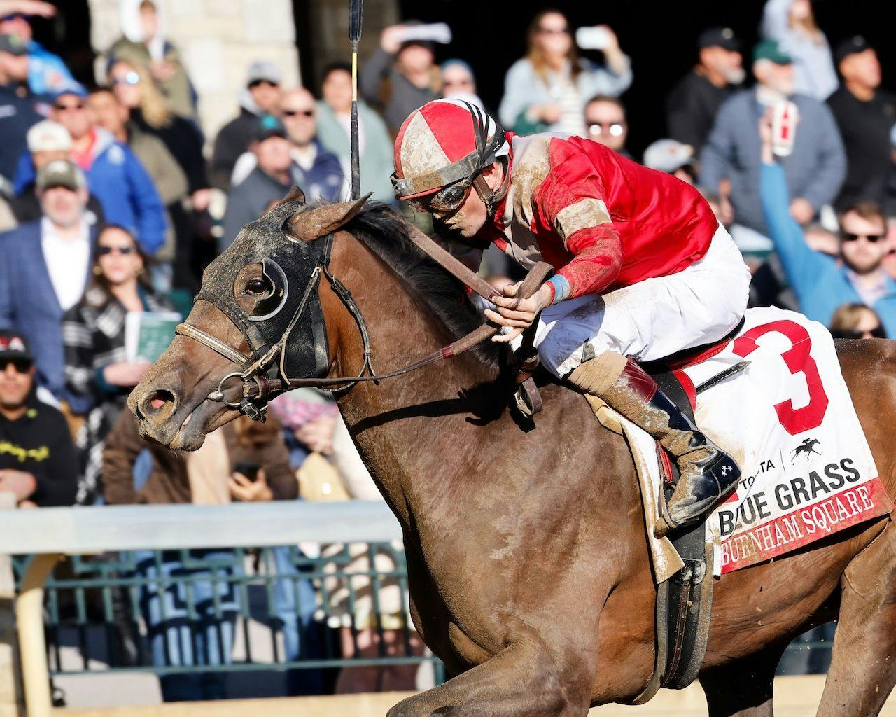Burnham Square wins the Blue Grass.
