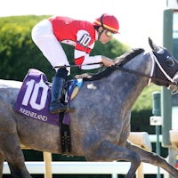 Confessional wins at Keeneland (Photo by Coady Media)