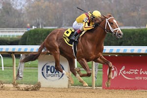 Courting breaking his maiden at Aqueduct