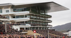 Chelenham grand stands at the Cheltenham Festival. (