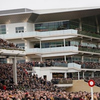 Chelenham grand stands at the Cheltenham Festival. (