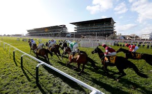 Chelenham grand stands at the Cheltenham Festival. (