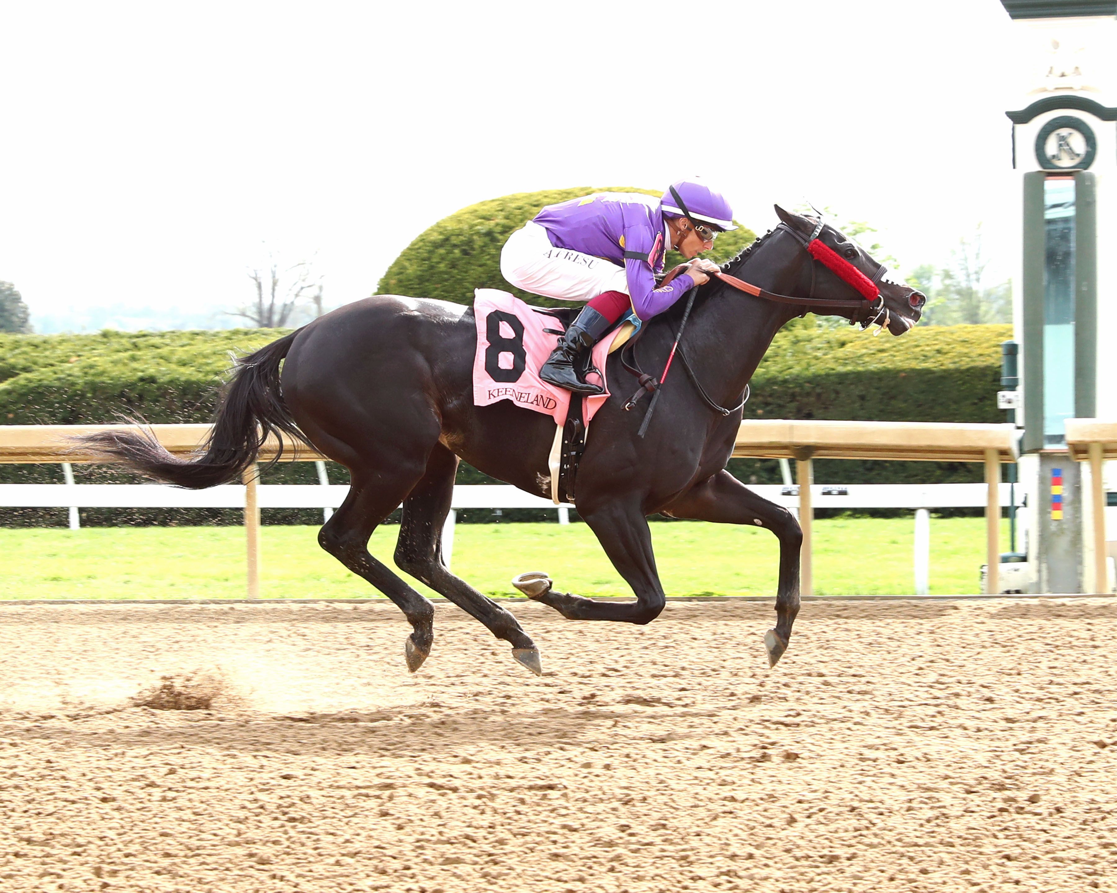 Civil Liberty breaking his maiden at Keeneland