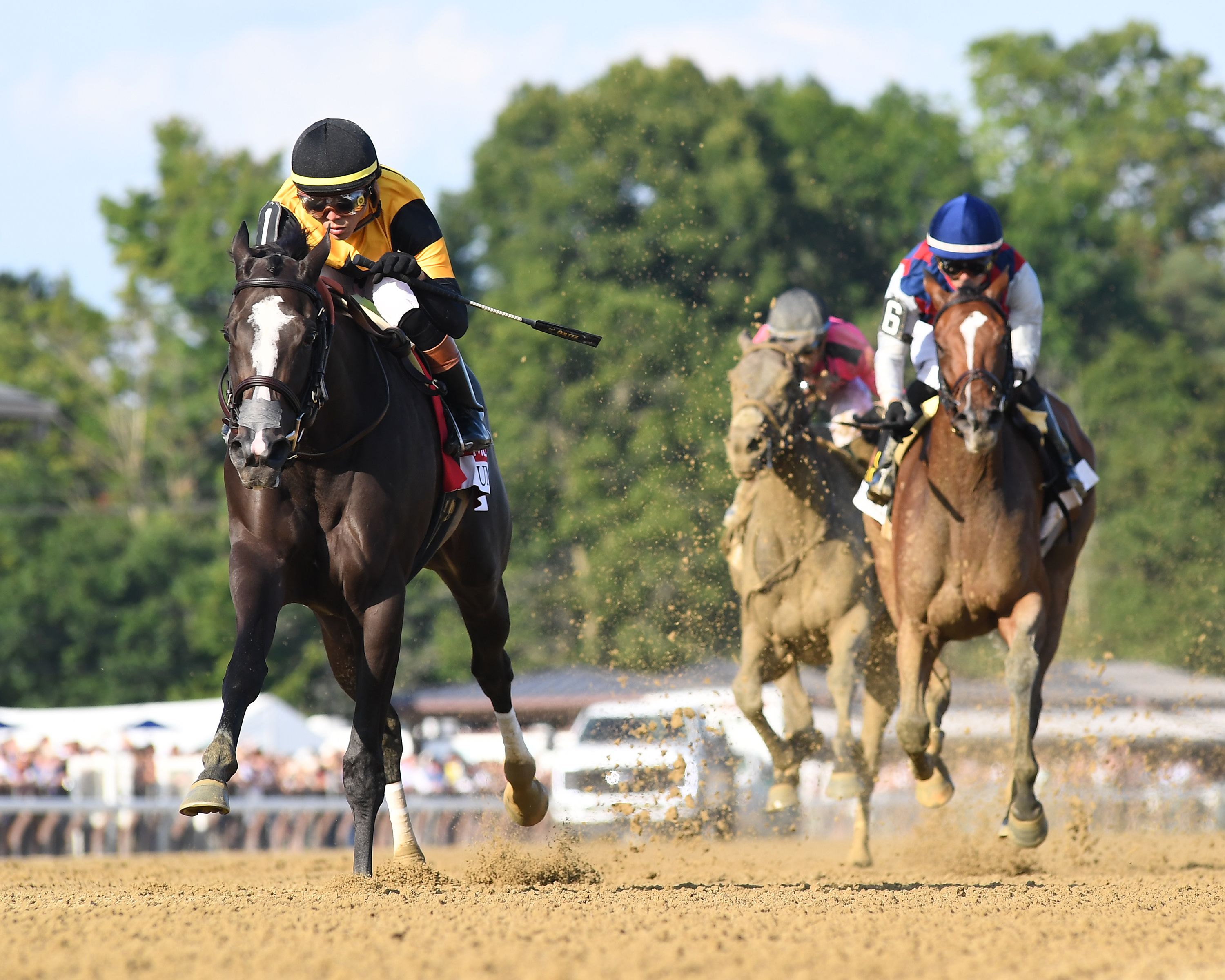 Counting Stars wins the Coaching Club American Oaks at Saratoga.