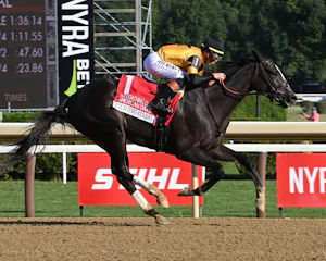 Counting Stars wins the Coaching Club American Oaks at Saratoga.