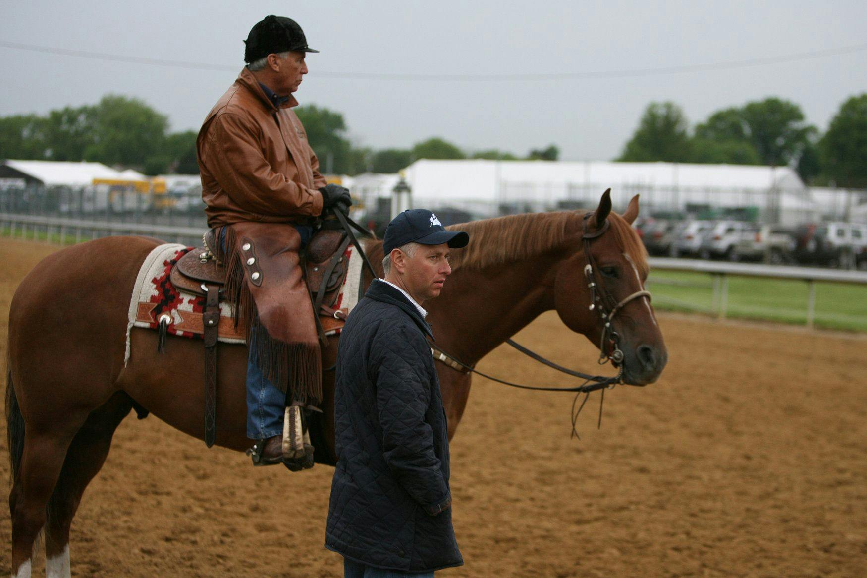 Trainer Todd Pletcher with Hall of Fame trainer D. Wayne Lukas (Horsephotos.com)