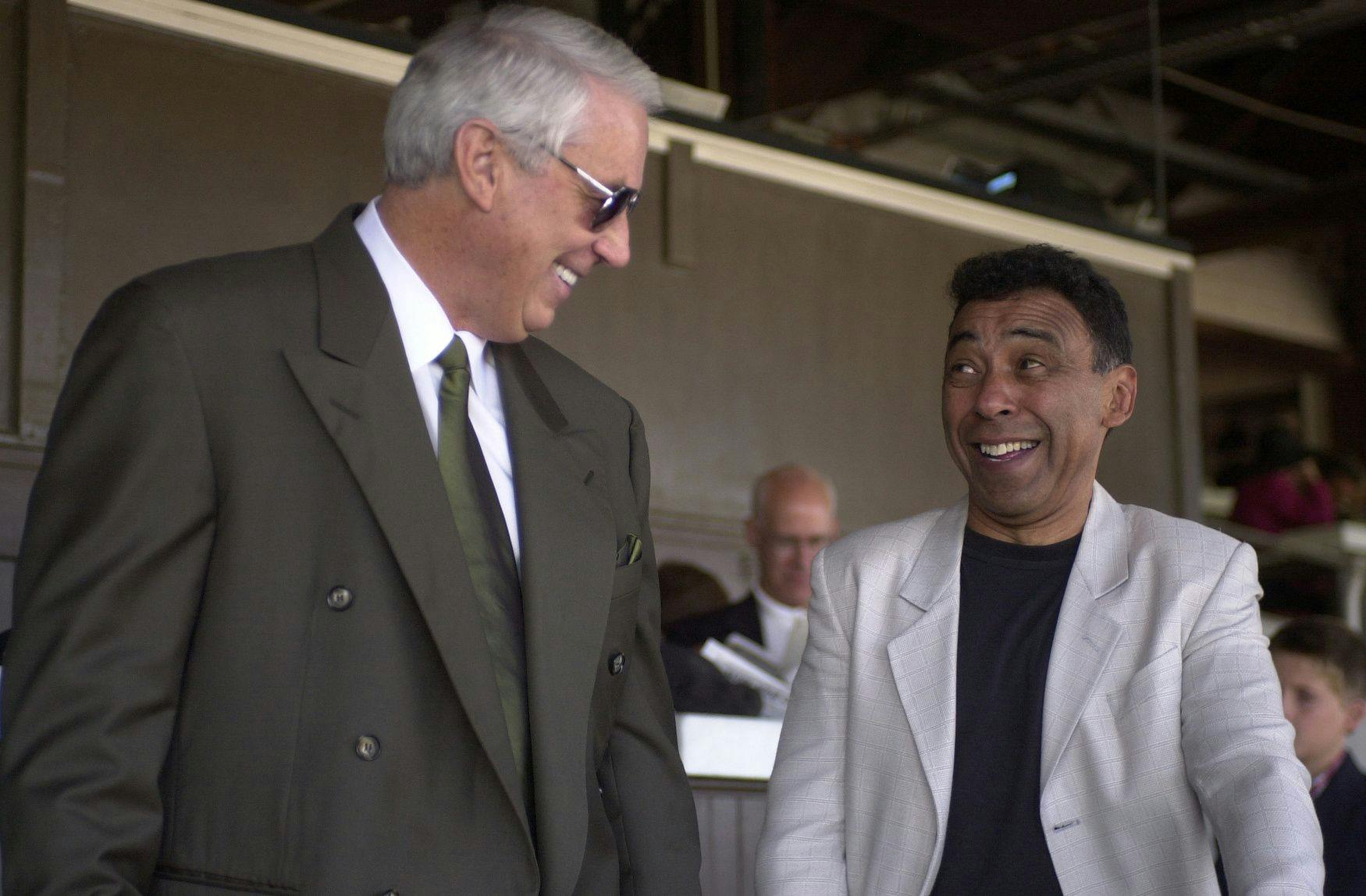 Jockey Angel Cordero with Hall of Fame trainer D. Wayne Lukas (Horsephotos.com)