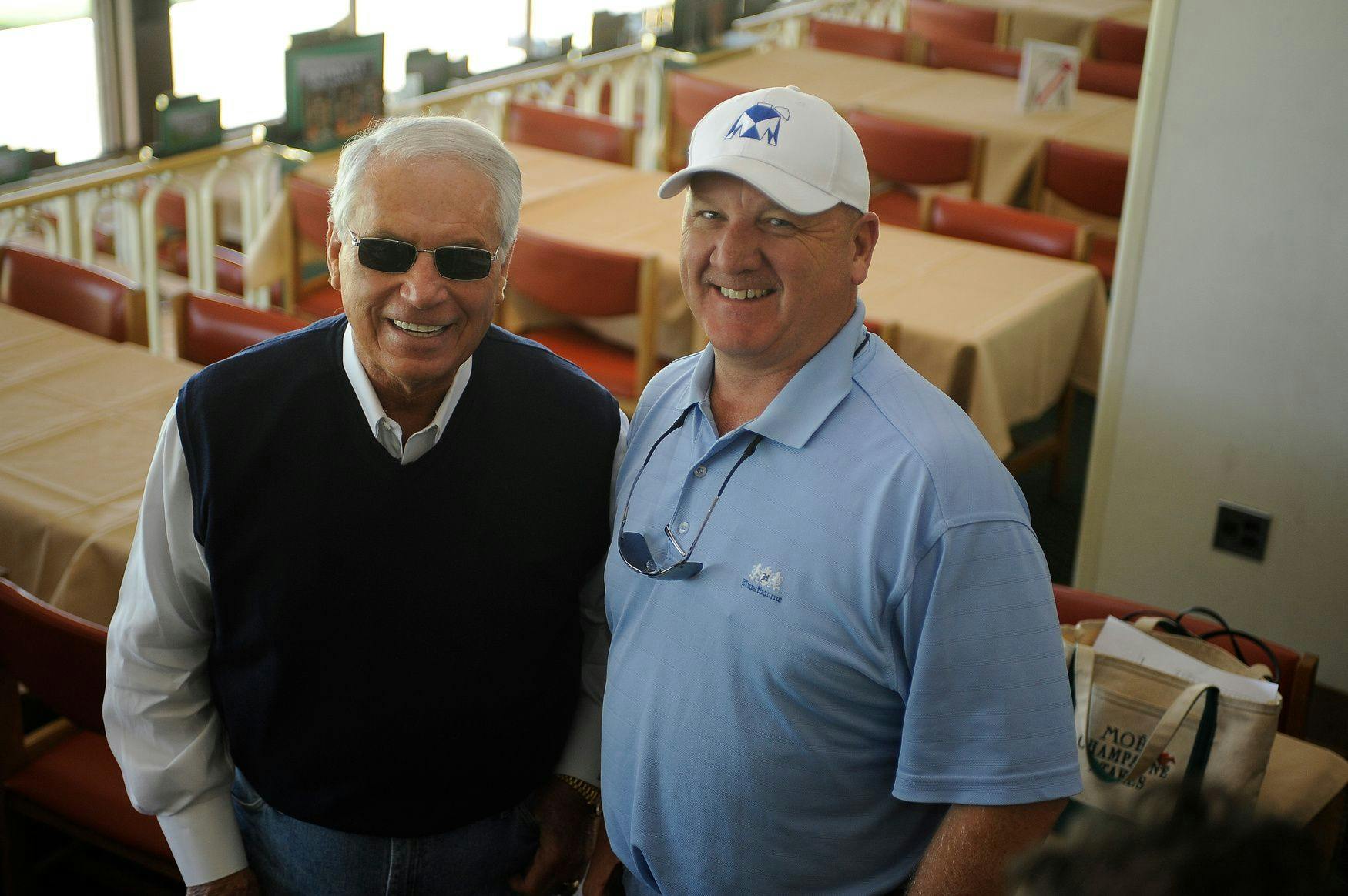 Trainer Kenny McPeek with Hall of Fame trainer D. Wayne Lukas (Horsephotos.com)