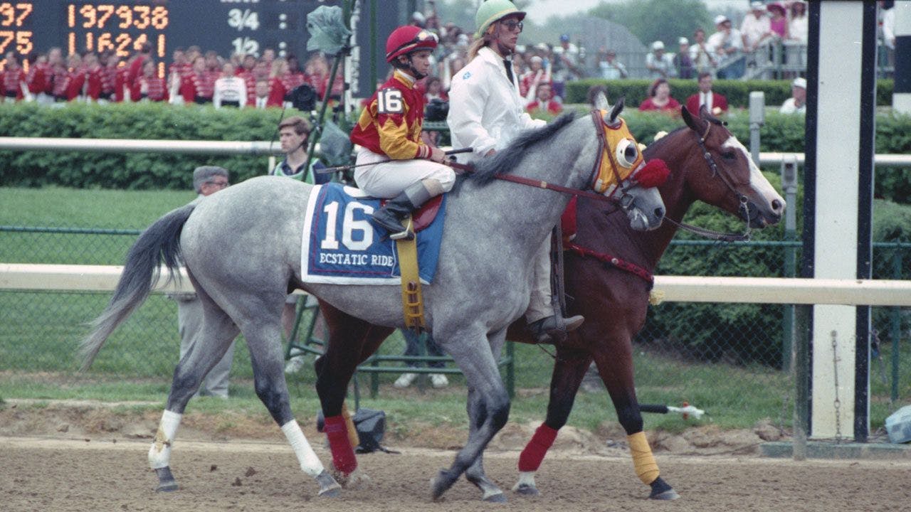 Julie Krone aboard Ecstatic Ride for the 1992 Kentucky Derby