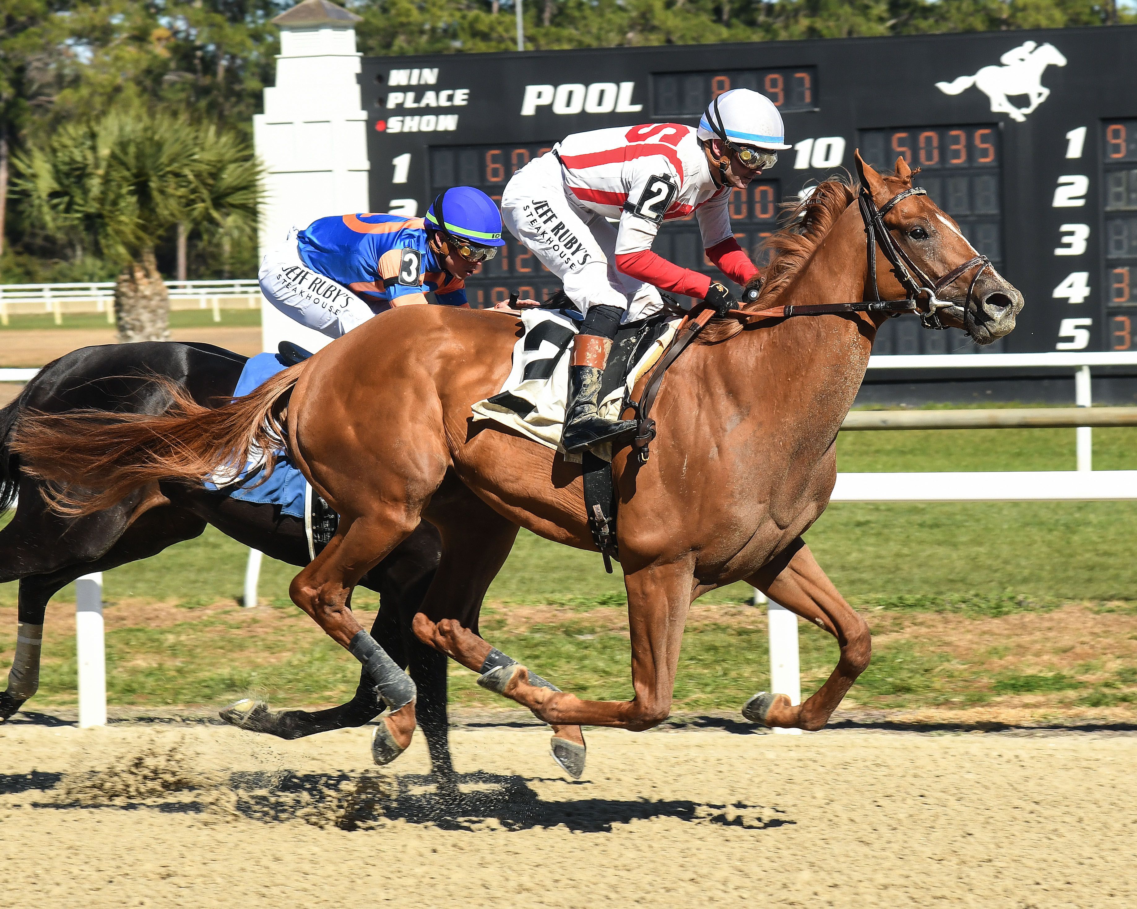 Emerging Market wins at Tampa Bay Downs. 