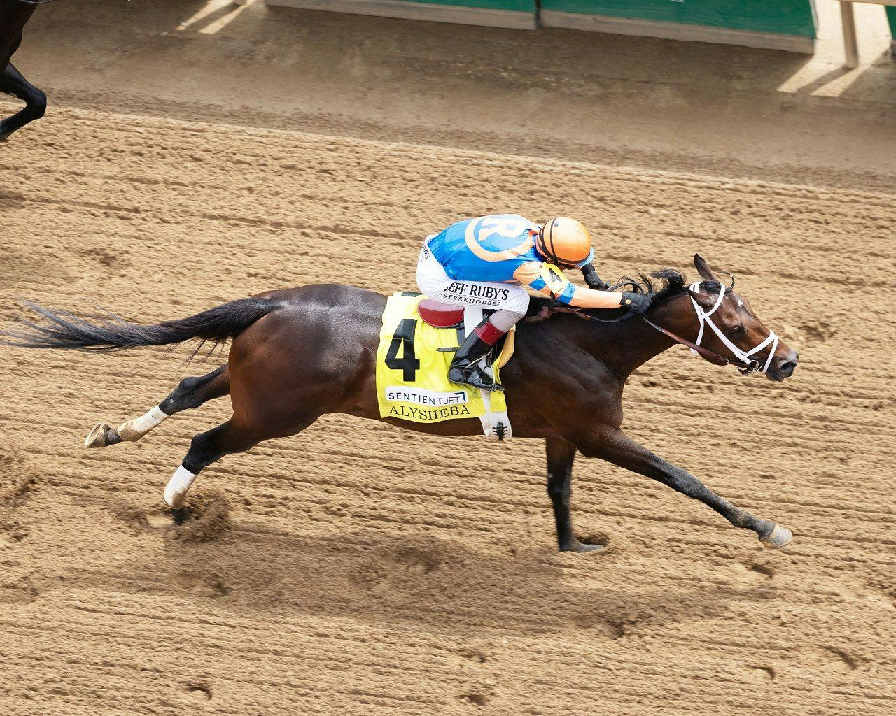 Fierceness winning the Alysheba (G2) at Churchill Downs