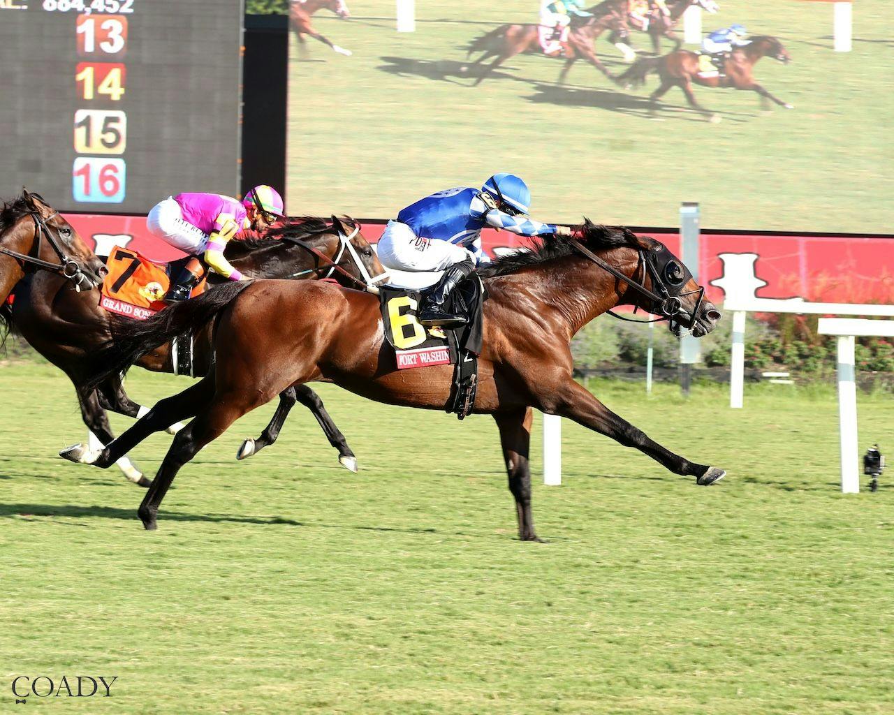 Fort Washington wins the Arlington Million S. at Colonial Downs.