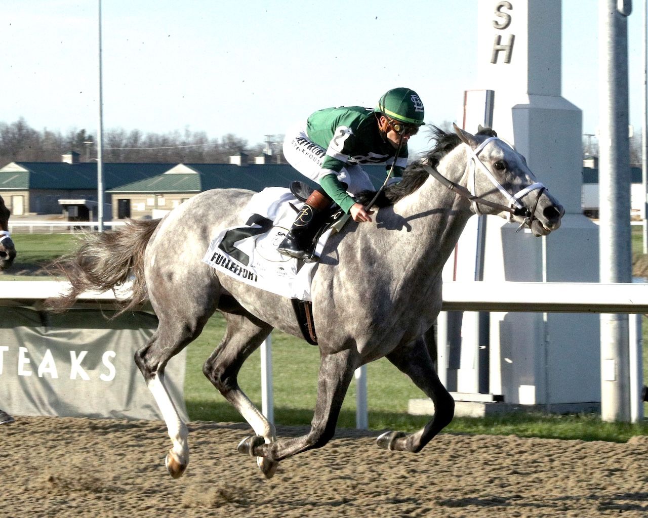 Fulleffort wins the Jeff Ruby Stakes at Turfway Park.