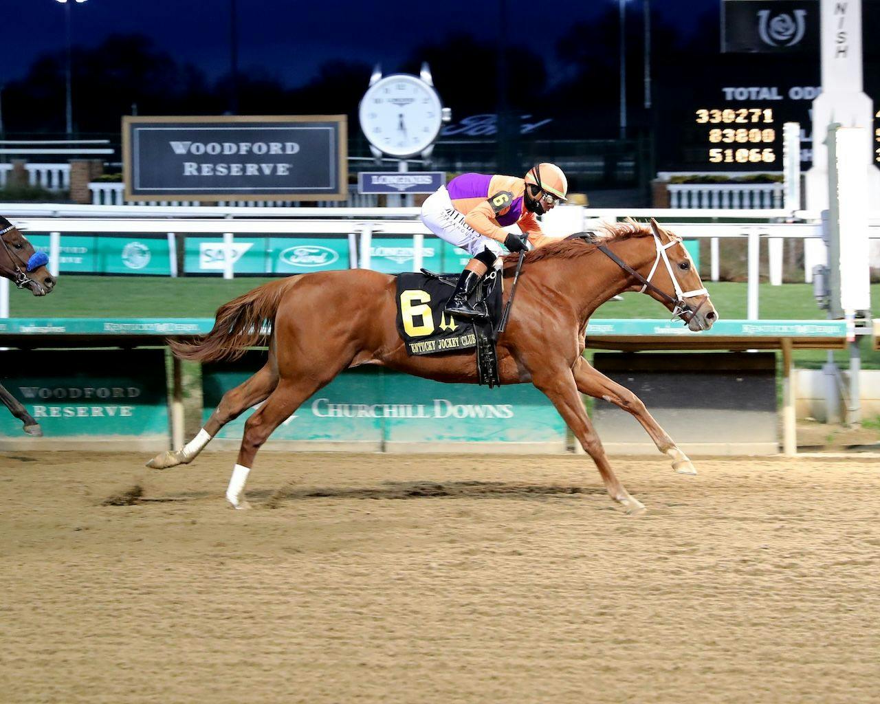 Further Ado wins the Kentucky Jockey Club (G2) at Churchill Downs. 
