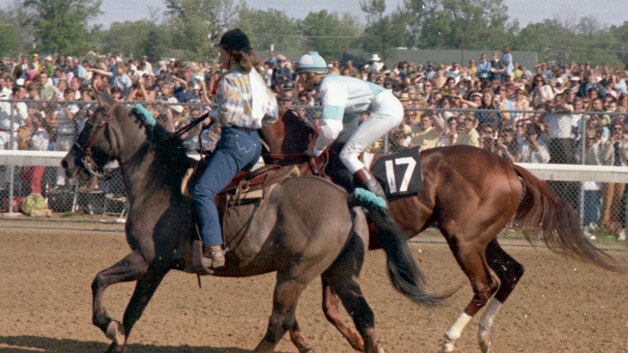 Diane Crump aboard Fathom in the 1970 Kentucky Derby