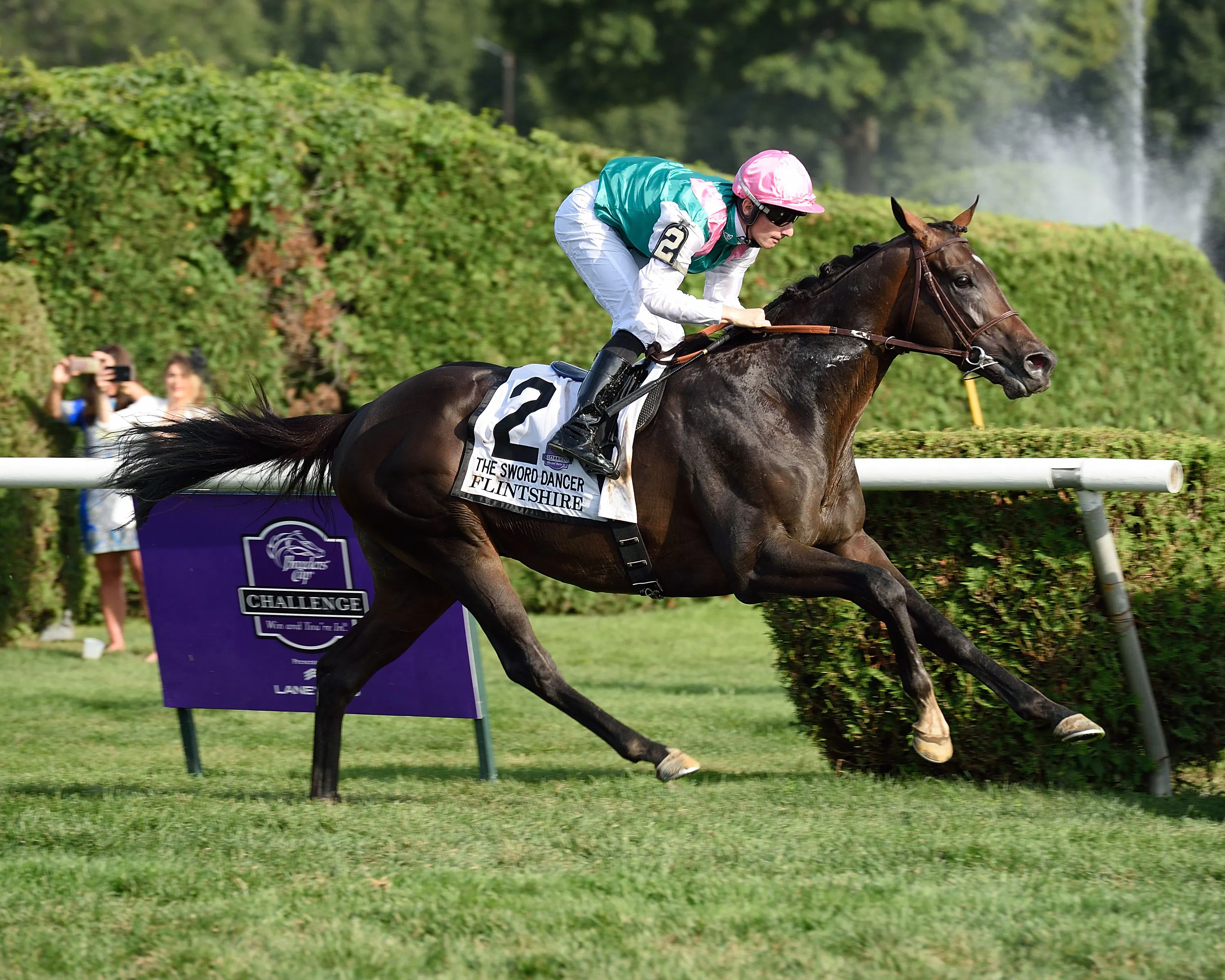 Flintshire wins the 2015 Sword Dancer (G1) for Andre Fabre