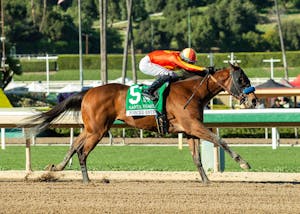 Forced Entry winning the Santa Ysabel (G3) at Santa Anita
