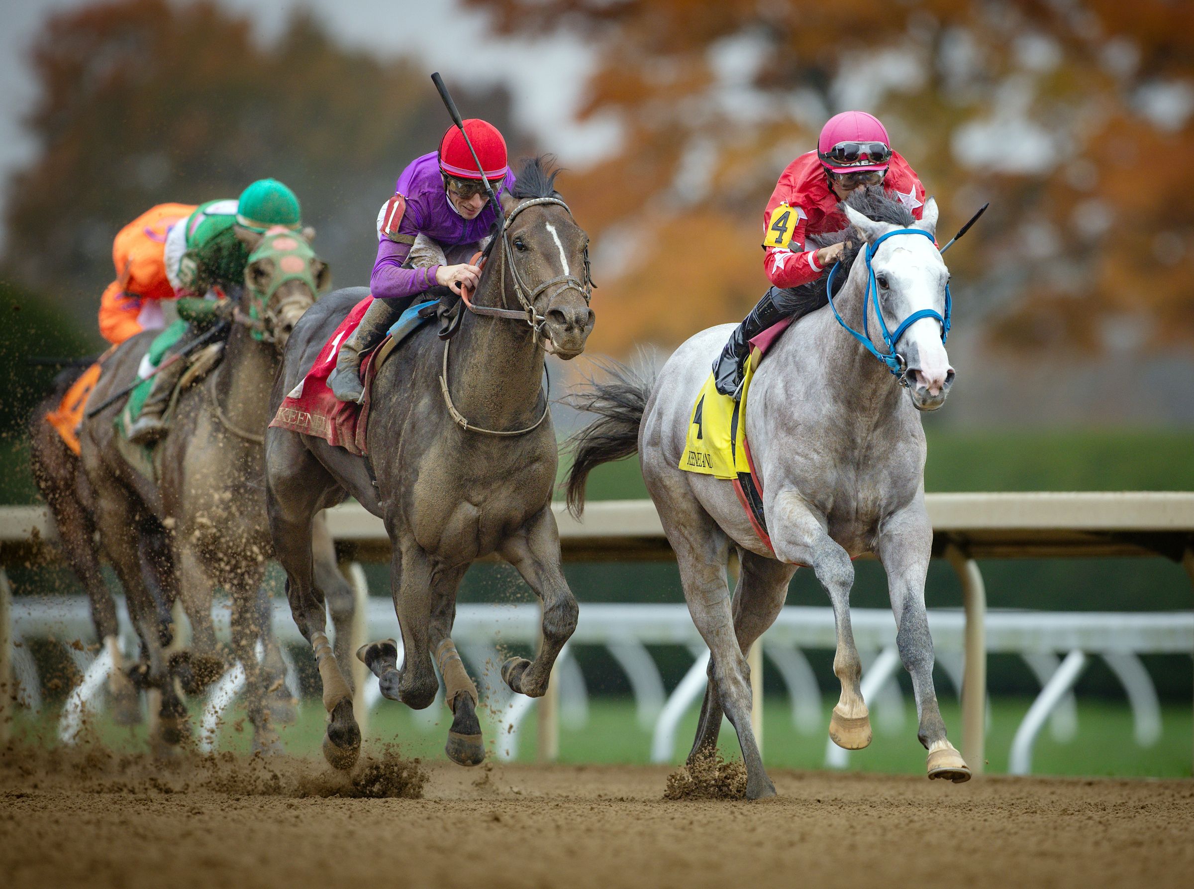 Glengarry winning the Bowman Mill S. at Keeneland (Photo by Keeneland Photo)