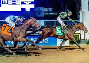 Golden Tempo wins the Lecomte at Fair Grounds.