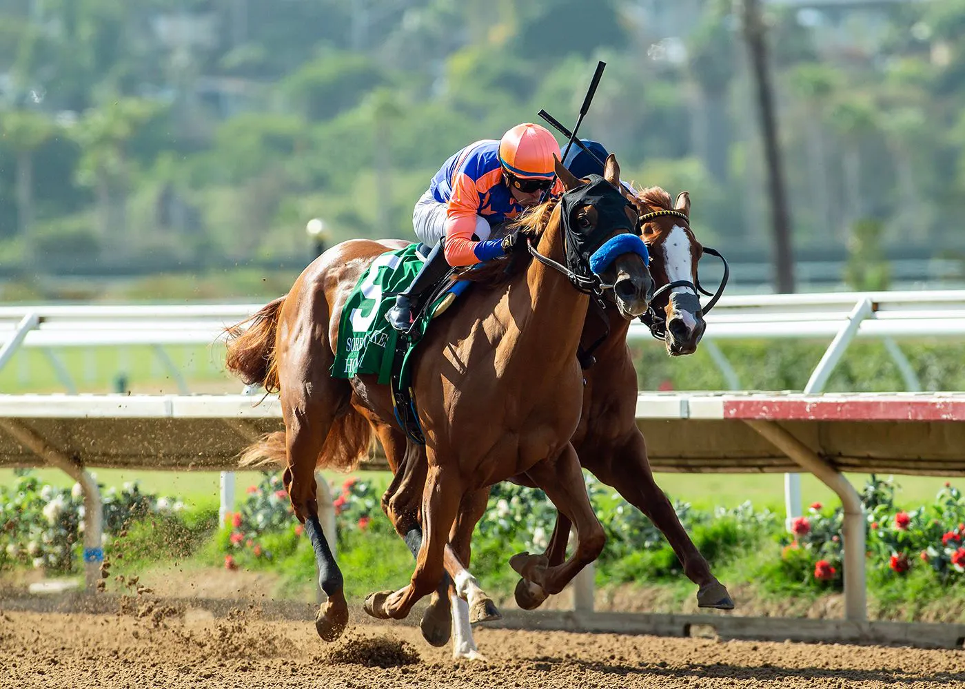 Holmby grinds her way past Ruiva in the Sorrento (G3)