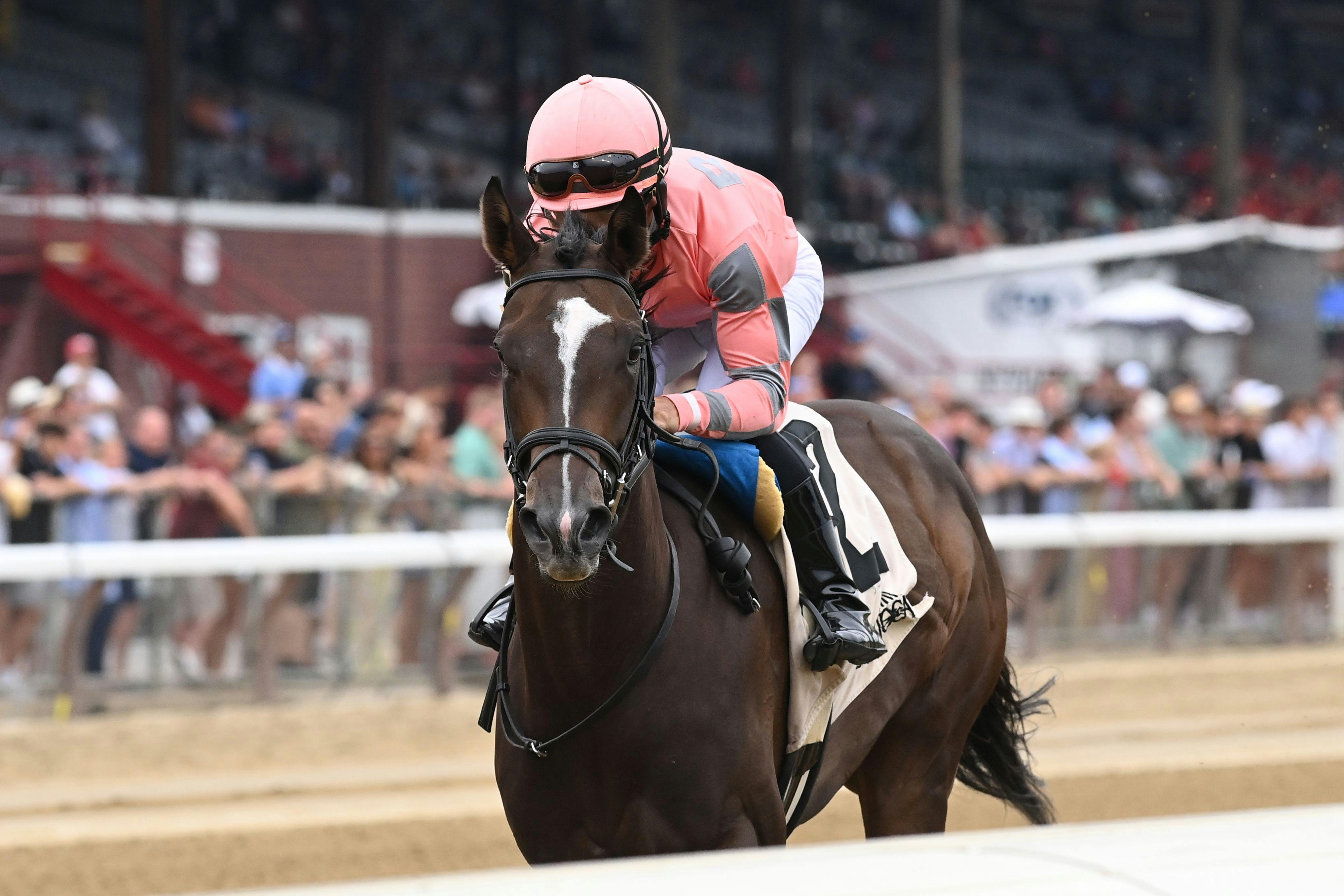 Iron Orchard wins at Saratoga 2025 (Photo by Coglianese Photos)