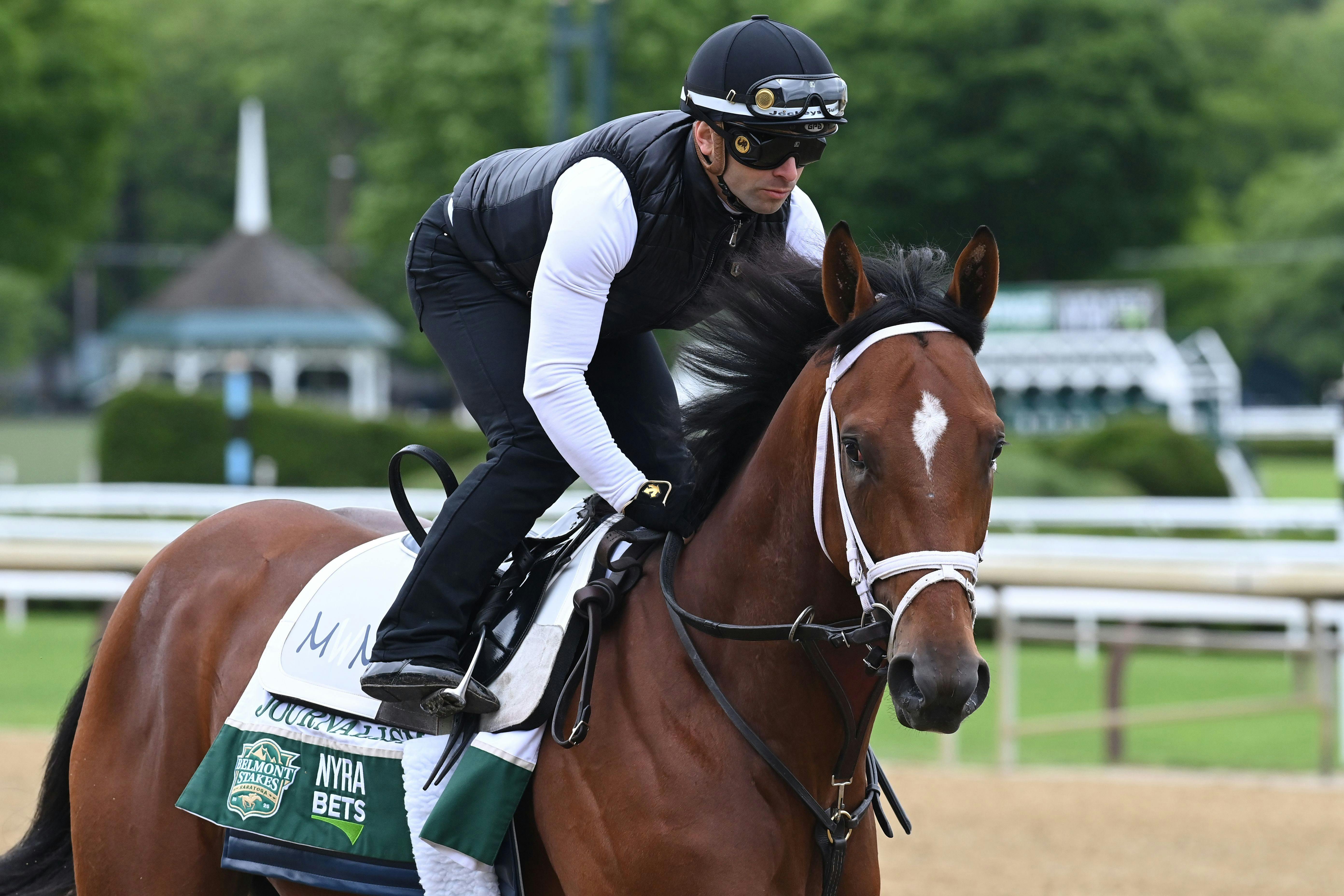 Journalism trains at Saratoga for Belmont Stakes 2025 (photo by Coglianese Photos)