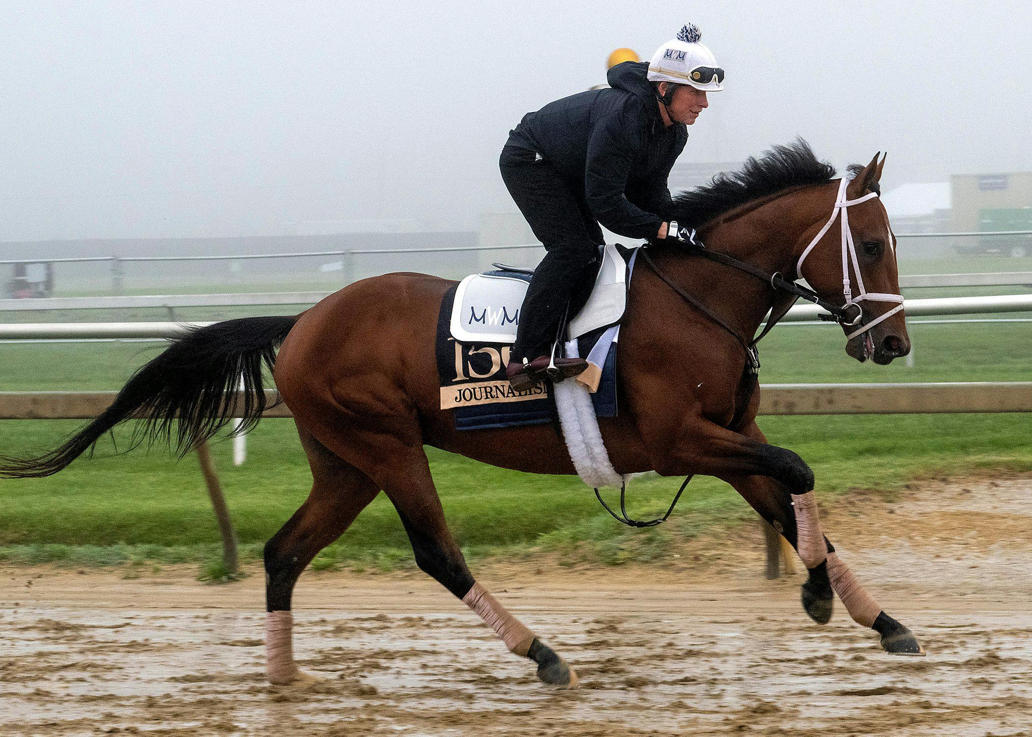 Journalism training at Pimlico for Preakness 150 (Photo by MJC/Jerry Dzierwinski)