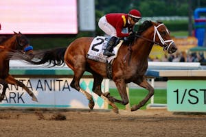 Journalism wins the San Felipe at Santa Anita.