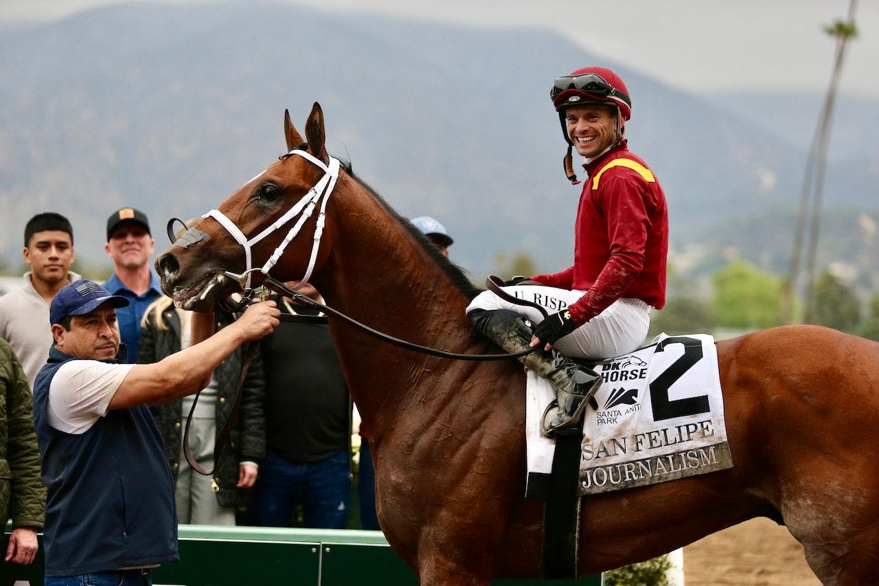 Journalism wins the San Felipe at Santa Anita.