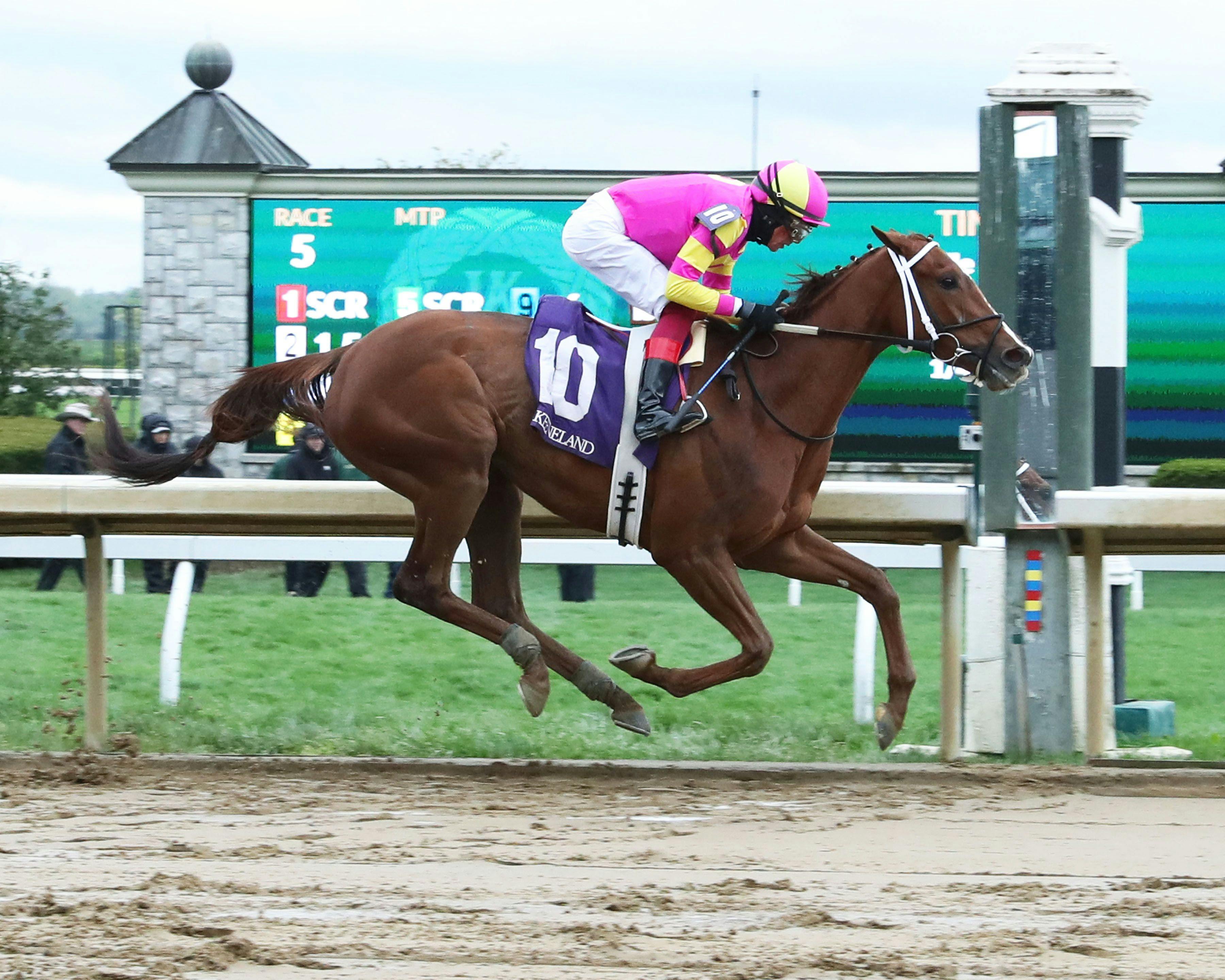 Just Better wins at Keeneland on April 12, 2024 (Photo by Coady Media/Keeneland)