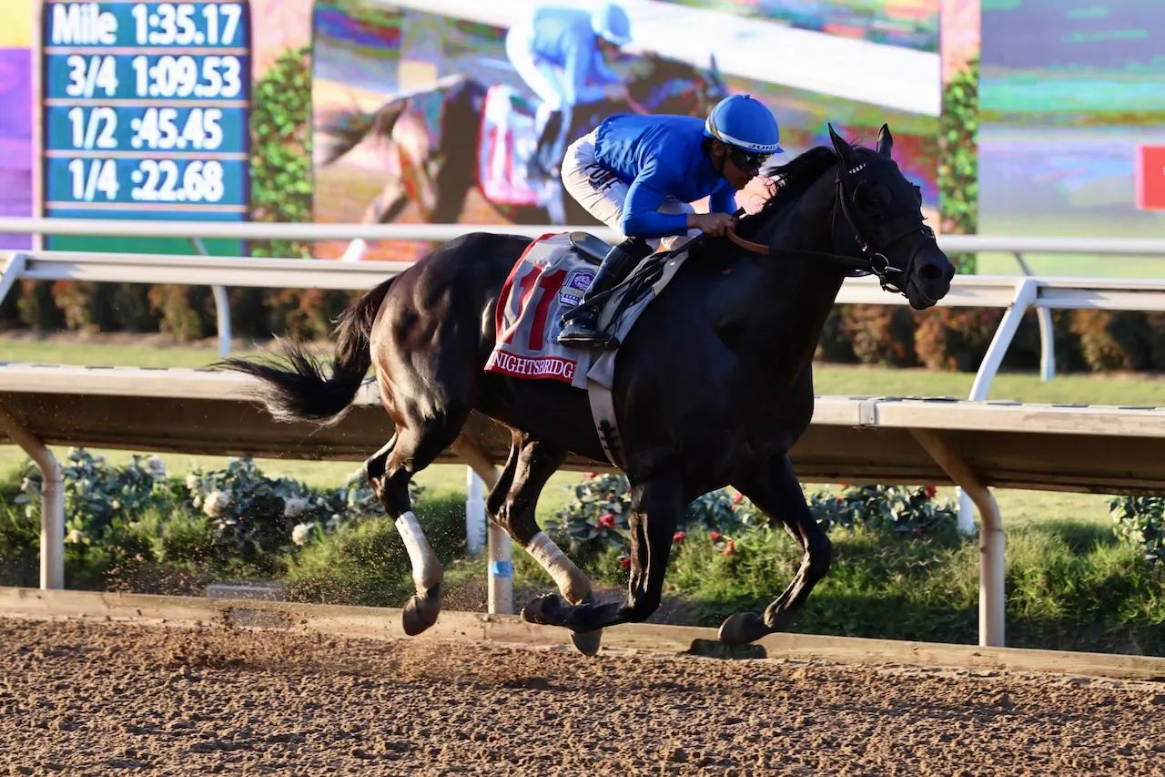 Knightsbridge wins the Pacific Classic at Del Mar.
