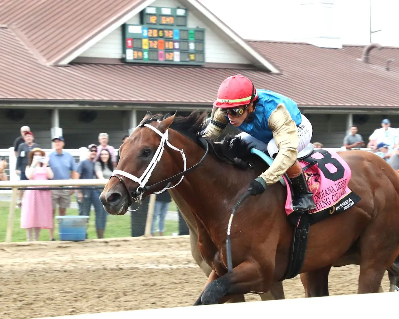 Leading Change wins the Indiana Derby at Horseshoe Indianapolis.