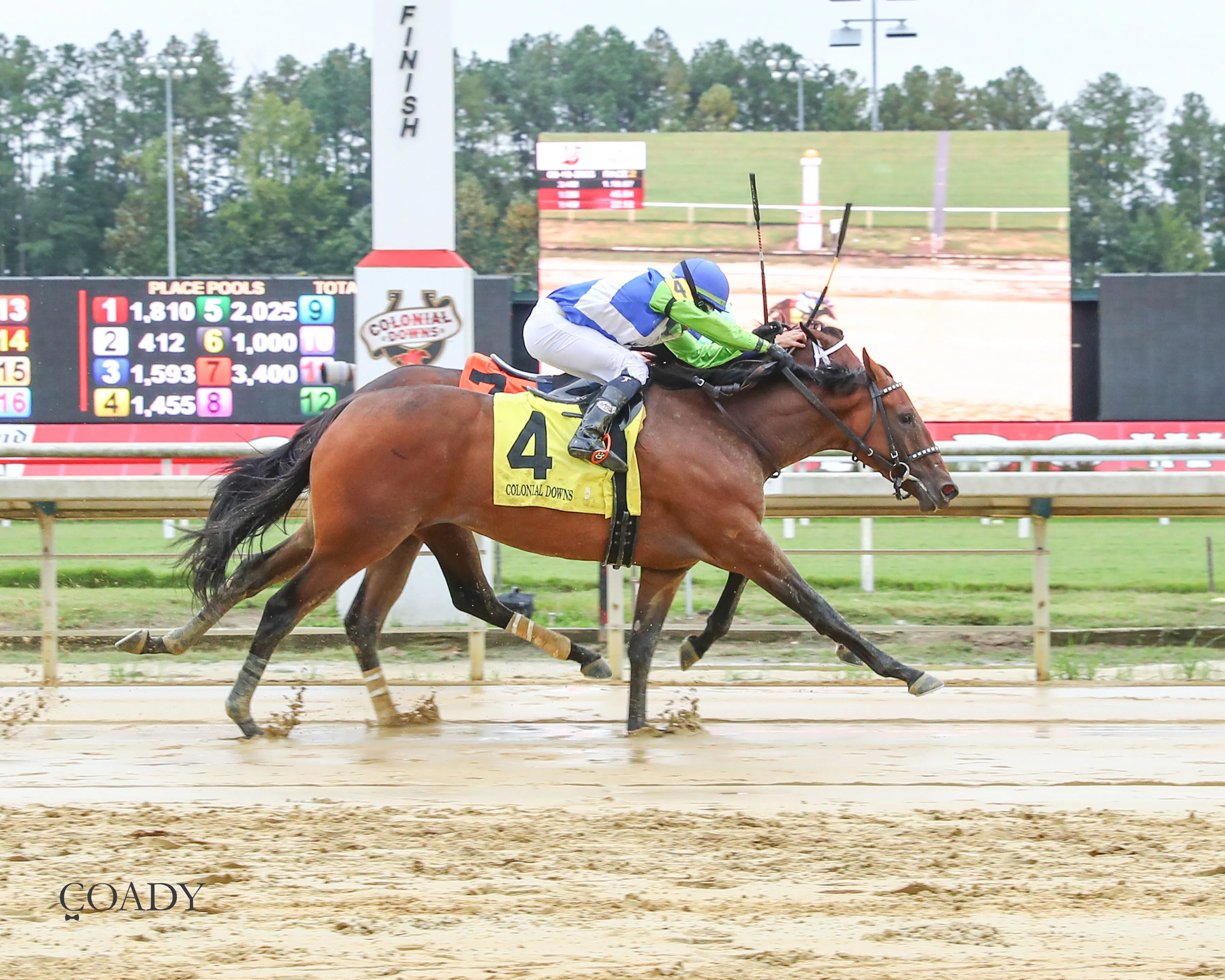Luv Your Neighbor wins at Colonial Downs. 