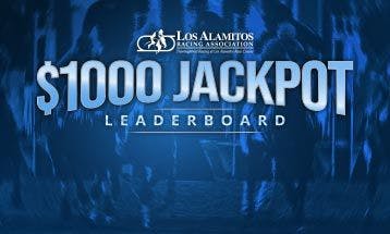 Los Alamitos jackpot leaderboard promo offer (expired)