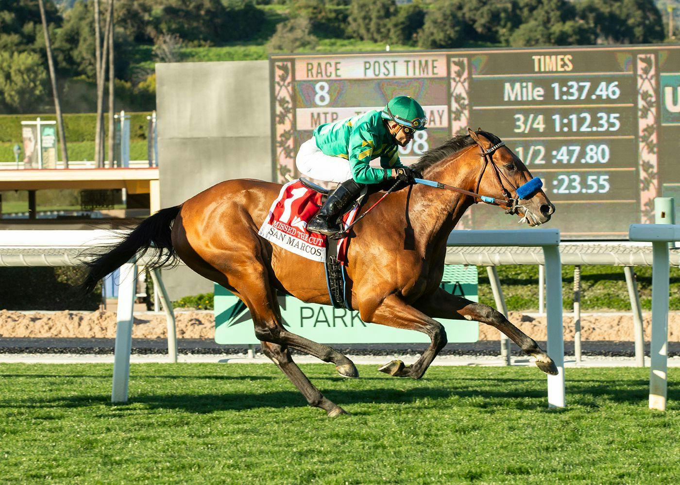 Missed the Cut wins the San Marcos Stakes at Santa Anita. 