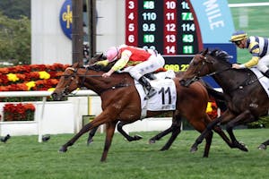 My Wish wins the 2025 Hong Kong Classic Mile (Photo by Hong Kong Jockey Club)