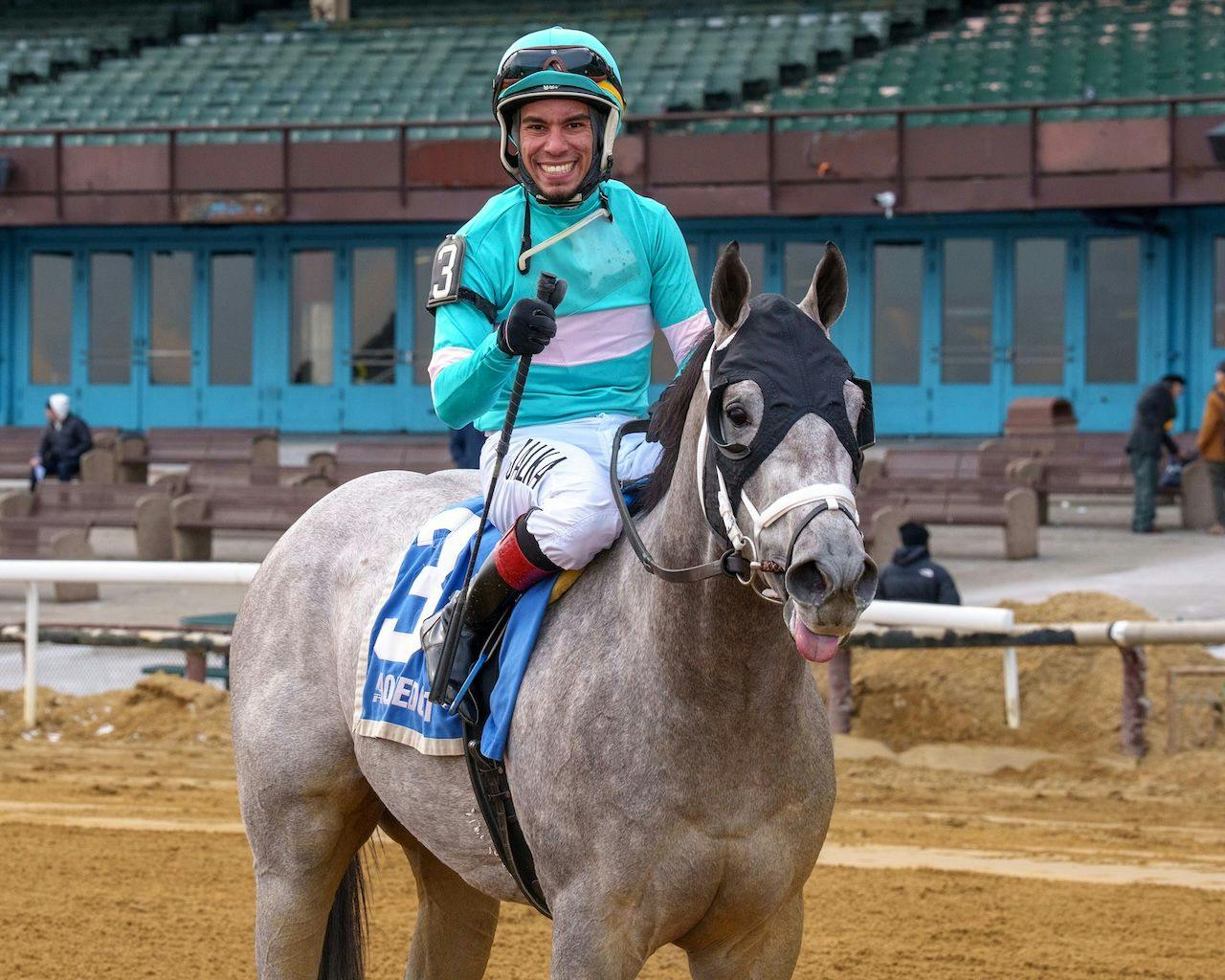My World wins the Jerome Stakes at Aqueduct.