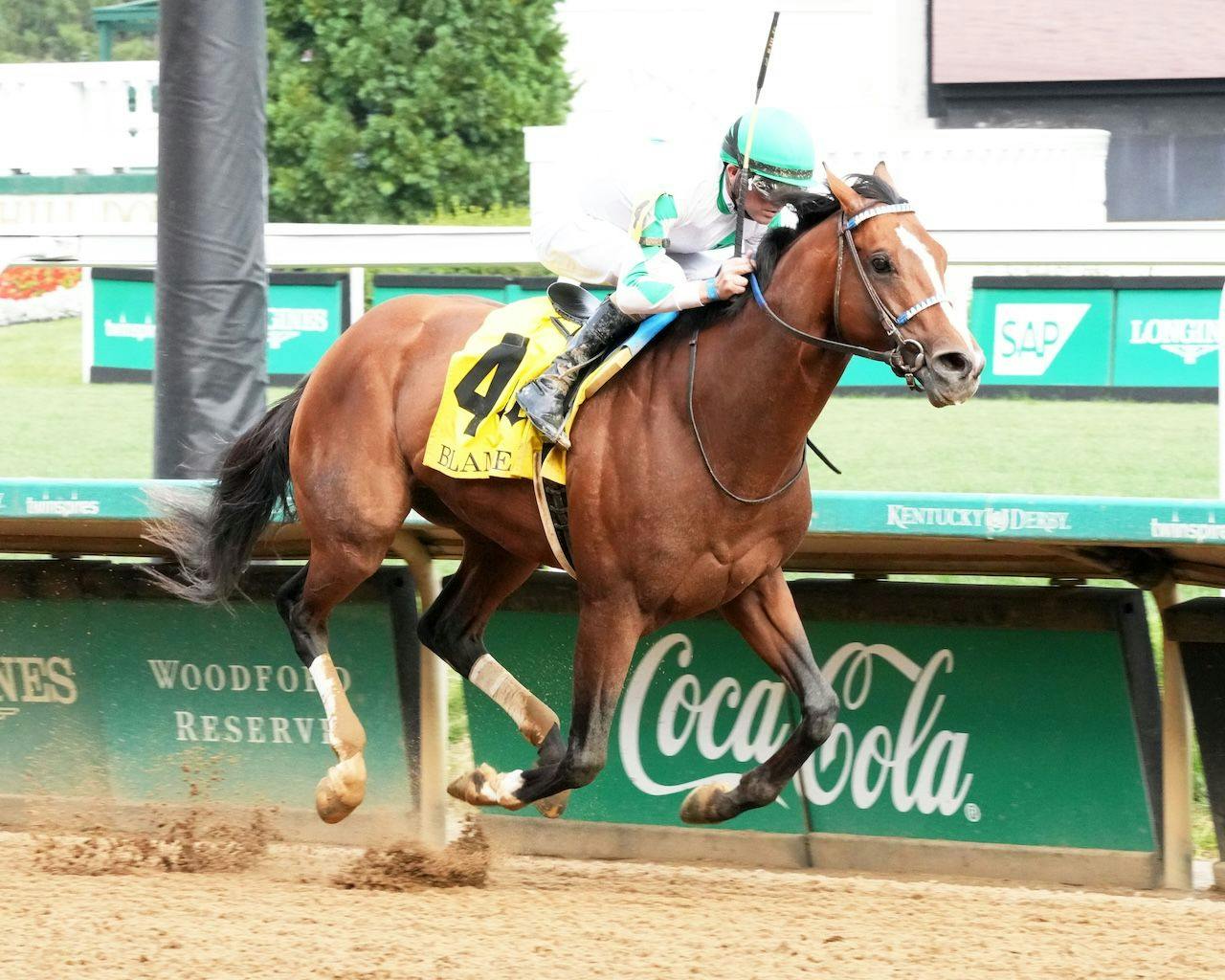 Mystik Dan wins the Blame at Churchill Downs. 