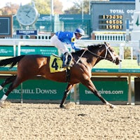 Nash breaking his maiden at Churchill Downs (Photo by Coady Photography)