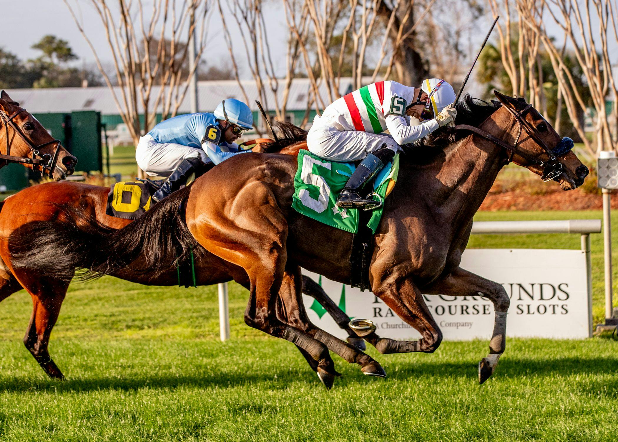 Nanda Dea gets up in the 2025 Albert Stall Memorial at Fair Grounds