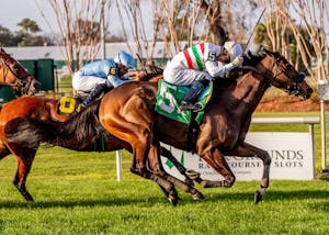 Nanda Dea gets up in the 2025 Albert Stall Memorial at Fair Grounds